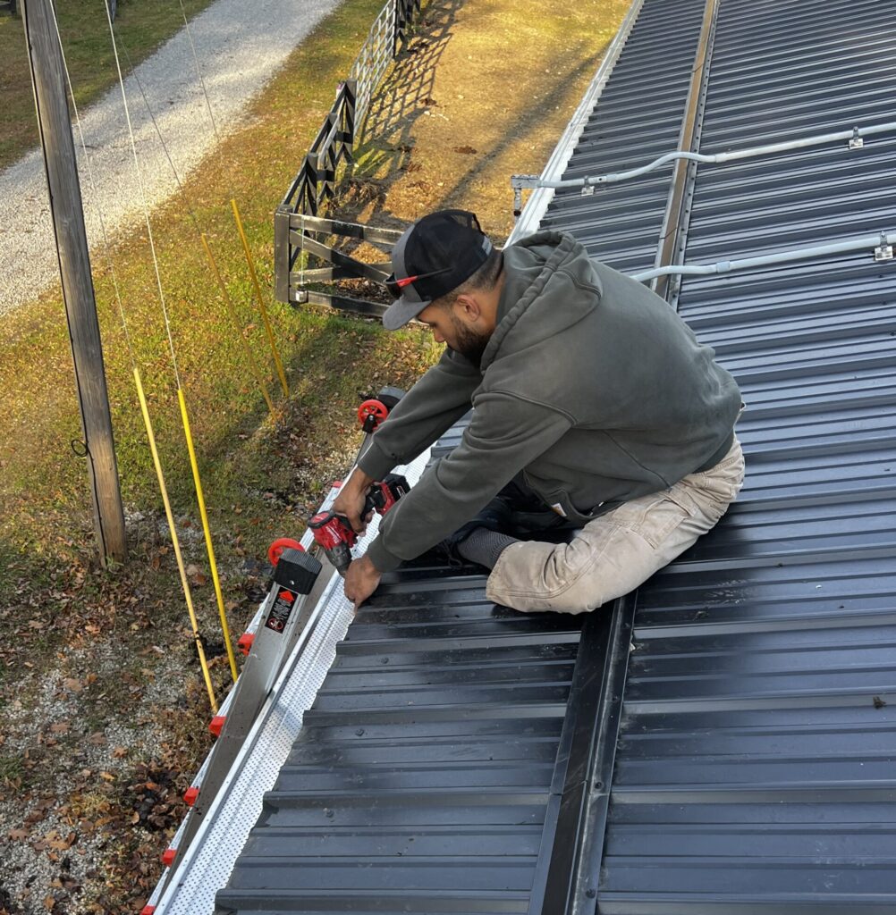 installing durable gutter material